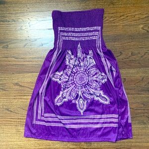 Purple Dress / Cover Up - Smocked Top